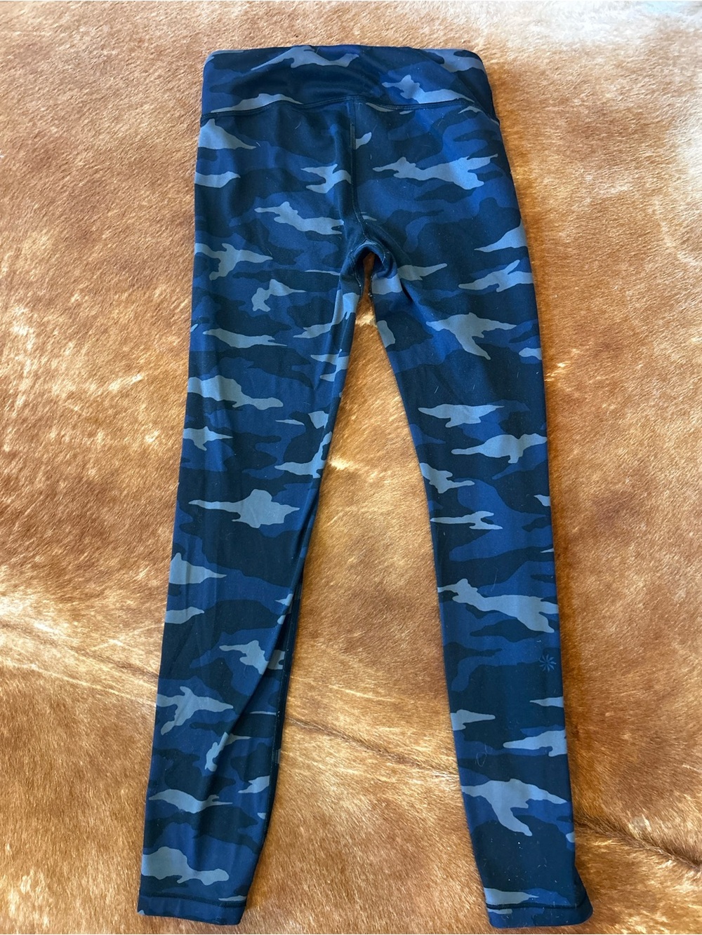 Athleta Blue & Navy Camo Kids Leggings